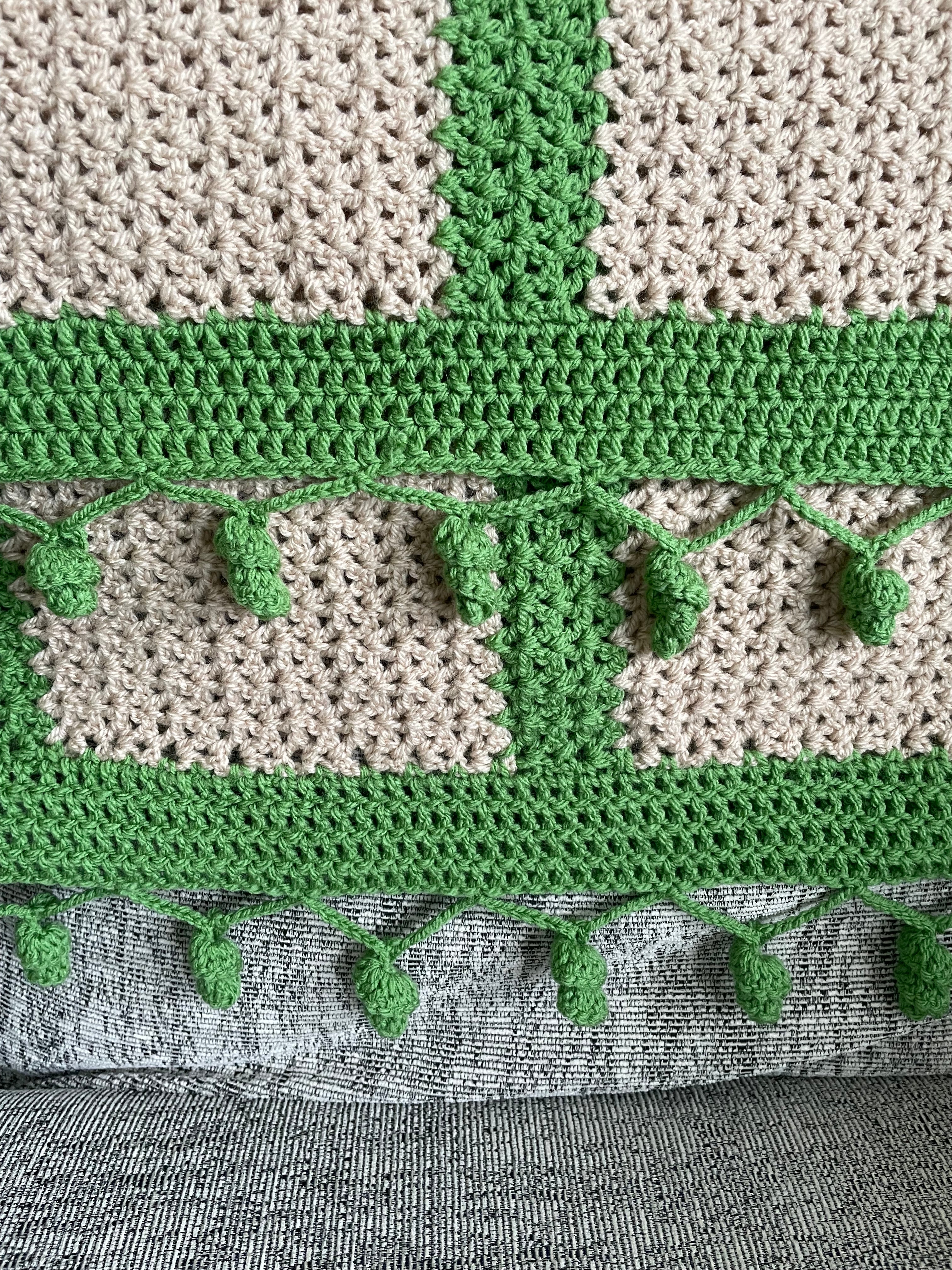 Handmade Crochet Sofa Blanket 110 x 110 cm
