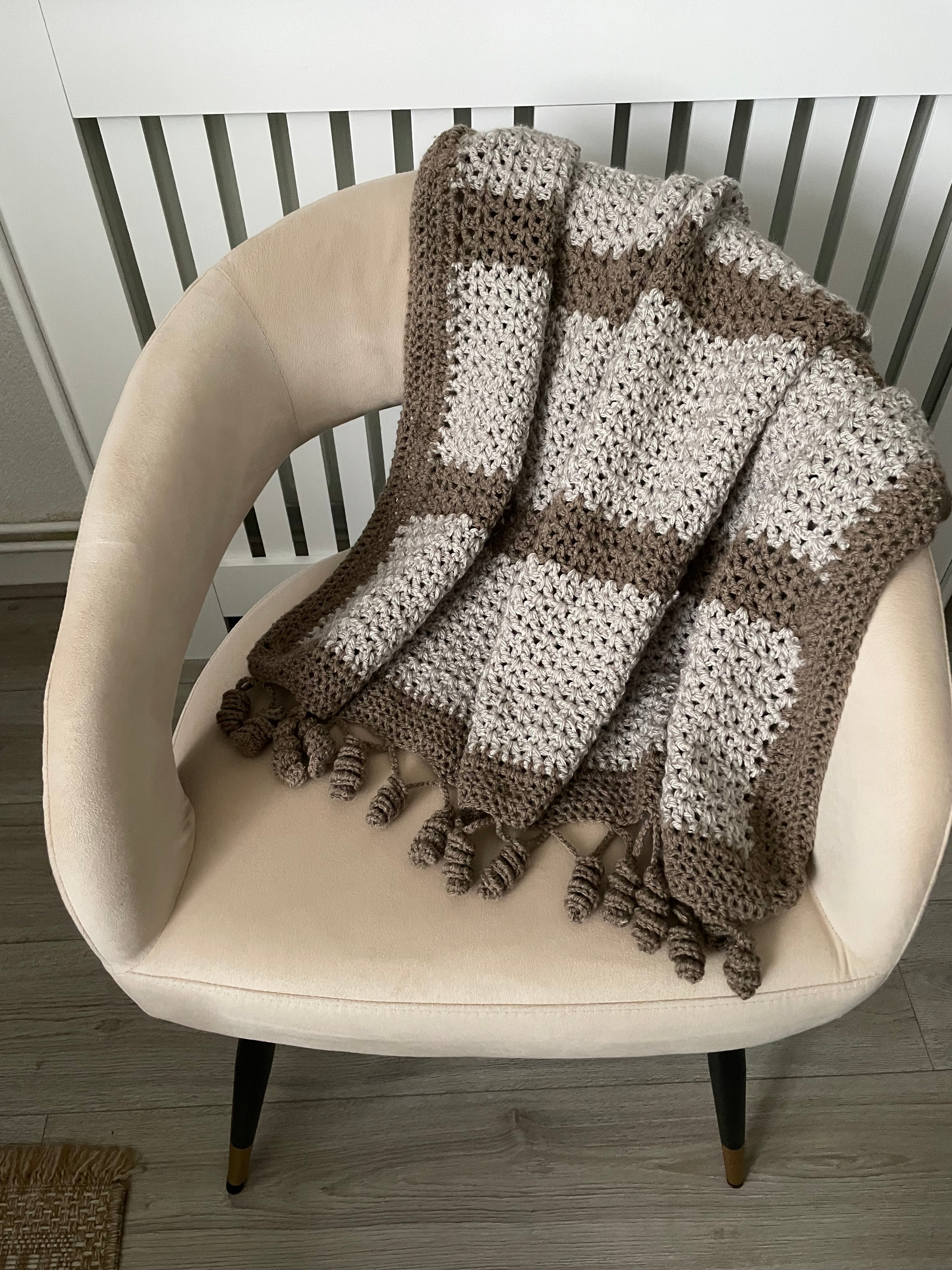 Handmade Crochet Blanket – 110 cm x 110 cm